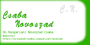 csaba novoszad business card